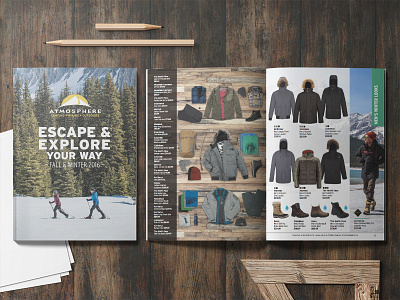 Atmo Mockup guide laydowns layout magazine mailer mountain outdoors print sport