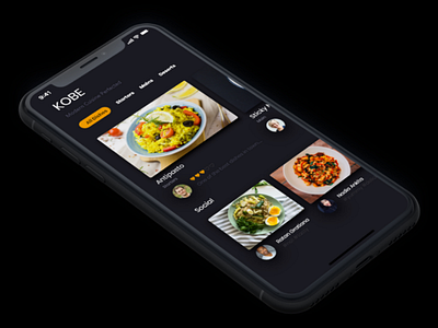 KOBE - restaurant App concept UI