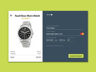 Daily UI Challenge 002 - Credit Card Checkout UI