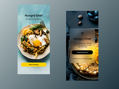 Hungry Chef | Adobe XD adobe xd app app concept app inspiration design food app inspiration interaction interface design madewithxd minimal prototype ui vector web design