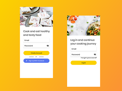 Hungry Chef | Adobe XD adobe xd app app concept app inspiration design experience design food app inspiration interaction interface design madewithxd minimal prototype ui user interface