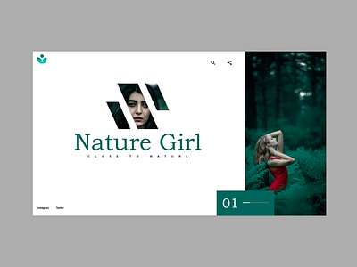 Nature Girl Website UI | Adobe XD | Tutorial link in Description