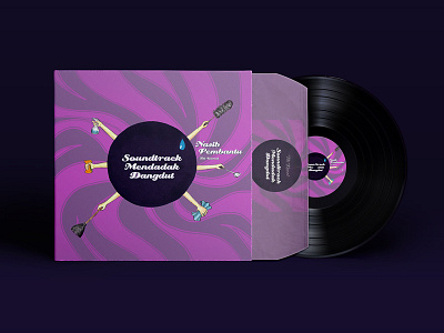 Ost Mendadak Dangdude Vinyl art artwork coloring cover dangdut design digital illustration manual music soundtrack vinyl