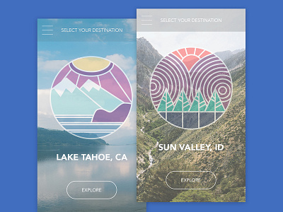 100 Days of Travel UI - 06 Exploration app card icon illustration interaction login minimal travel ui ux