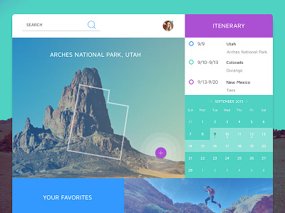 100 Days of Travel UI - 16 Calendar calendar interaction login minimal travel ui utah ux