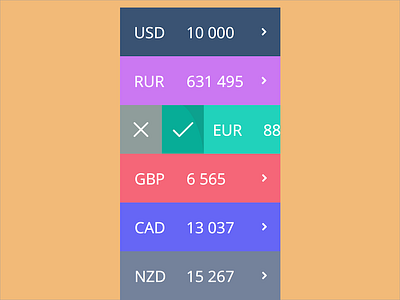 100 Days of Travel UI - 37 Currency Converter app calculator card colors minimal travel ui ux