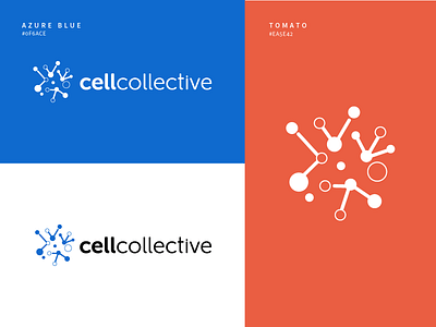 Cell Collective branding biomedical branding cell dna logo ui