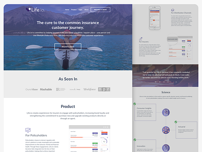 Life.io landing branding health identity insurance landing page website wellness