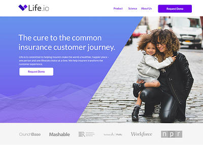 Life.io marketing website customer health healthtech insurtech marketing website