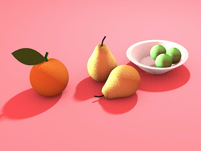 Juicy fruit 3d cinema4d fruit illustration still life