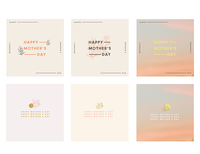 Mother's Day branding color design minimalistic mother mothers mothers day vector