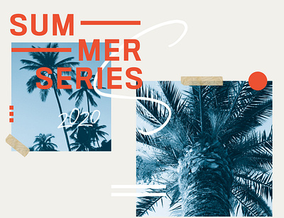 Summer Series branding church design color design illustrator marketing minimalistic typography