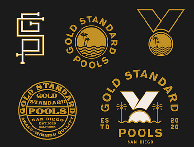Pool Company Logo branding branding concept branding design color company logo design illustrator logo marketing pool vector