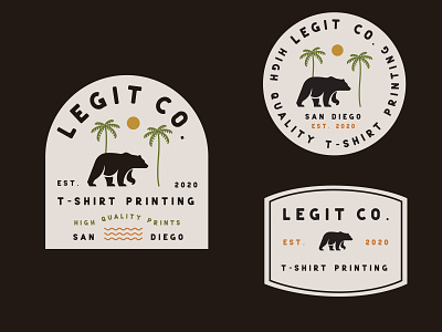 Legit Co. T-Shirt printing branding color design illustrator logo marketing minimalistic typography