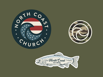 Stickers branding camo color design fish flag illustration illustrator stickers summer