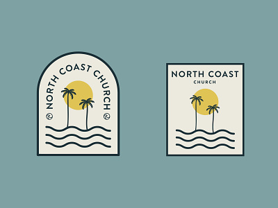 Summer Stickers branding color design illustration illustrator minimalistic palm trees stickers summer waves
