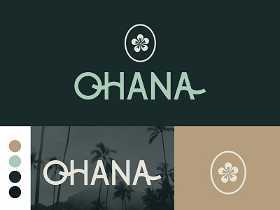 Ohana branding color design hawaii hawaiian illustration illustrator logo marketing minimalistic retreat typography