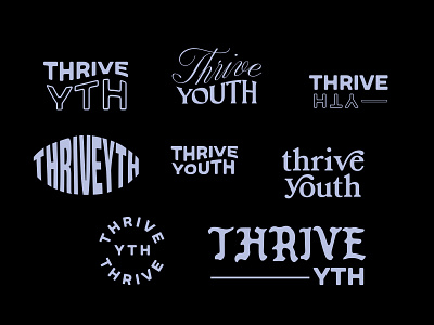 Thrive branding color design graphic design illustrator logo thrive typography