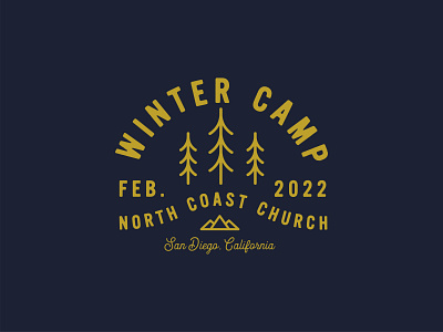 Camp branding camp camping color design graphic design illustration illustrator logo minimalistic outdoors typography winter camp