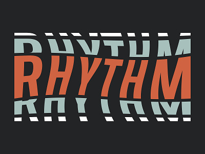 Rhythm blue branding color design expressive type expressive typography illustrator logo marketing minimalistic orange rebrand typeface typographic typography typography art typography design typography logo typography poster vector