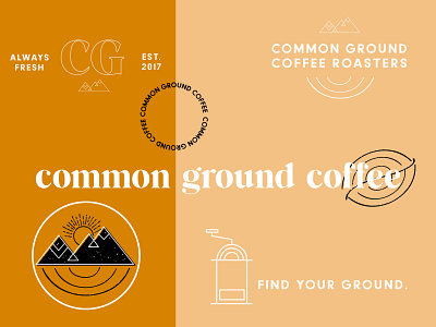 Common Ground Coffee brand brand design brand identity branding branding and identity branding concept branding design branding identity coffee coffee shop color design icon illlustrator illustration logo logo design marketing minimalistic typography