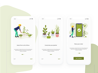 Go Green- Onboarding Screens illustration onboarding ux