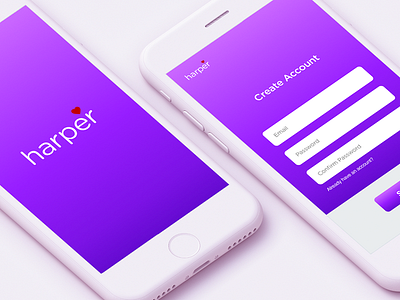 Harper app - UI Design app harper signin sketch ui