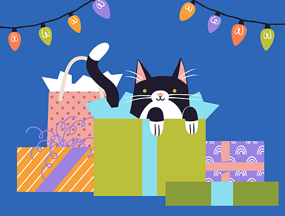 Catlendar 2022 - December calendar cat december design drawing illustration vector