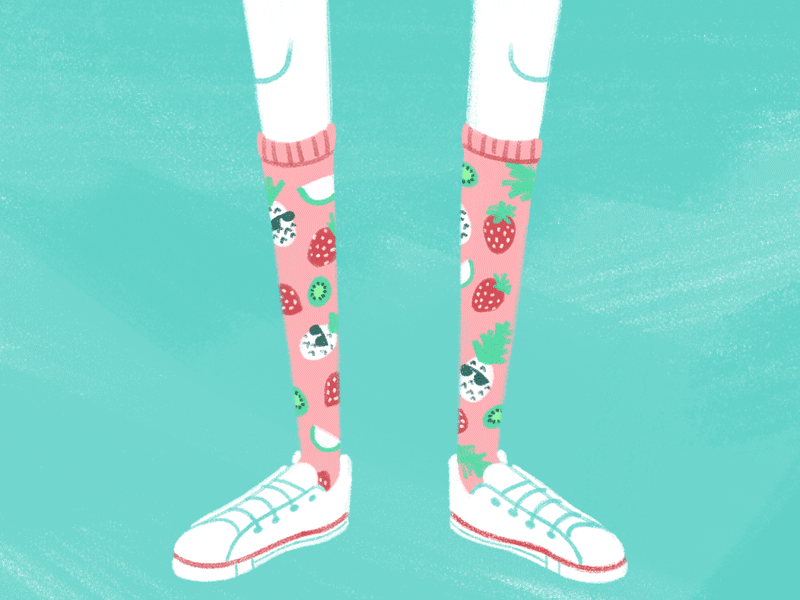 Socks animated cute gif illustration silly socks