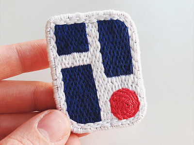 Handmade Passport Logo embroidered embroidery handmade logo passport patch patches sewing threads