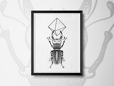 Sketch #1 black and white dots drawing geometric illustration insect pen sketch tattoo