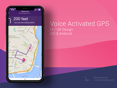 Voice Activated GPS android design gps ios design