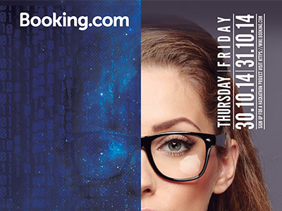Booking.com - October Hackathon Poster booking.com hackathon poster