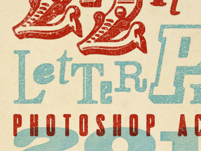 22 Letterpress Photoshop Actions