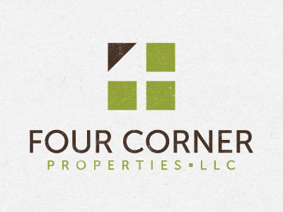 4 Corner Properties 4 clean four icon logo property simple square