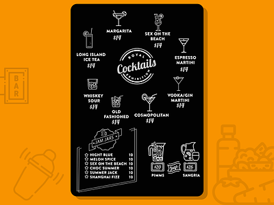 Cocktail Menu branding cocktail bar display hipster hipster logo ideation illustration menu menu card menu design menu template restaurant branding restaurants typogaphy