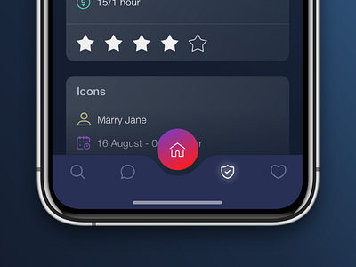 Artboard Tabbar Dark dark app gradient button gradient design icon app icons design tabbar