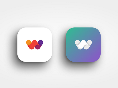 Workers & Clients Logotype app design app gradient colorful app colorful logo colors app logo logo app logo design logo gradient logotype w logo