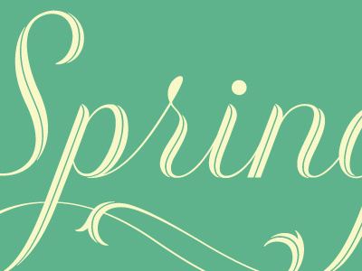 Spring Type custom lettering logo script swash type typography