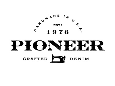 Pioneer Denim Logo logo mark texture vintage
