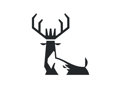 Kingsmark v.III antlers badge brand crown king logo mark stag