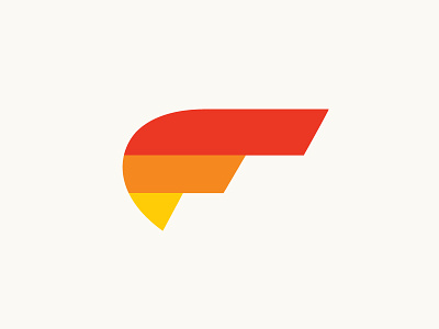 "F" Lettermark lettermark logo mark speed stripes wing