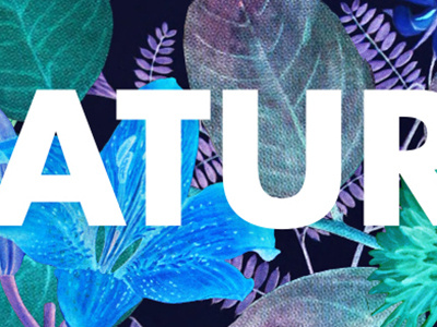Natura art collage type typography