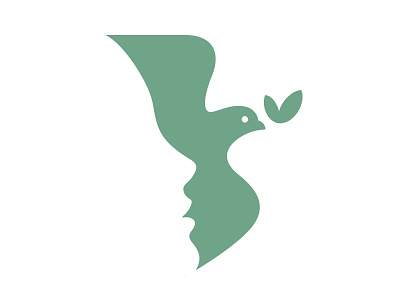 Dove v1 bird branding dove face healthcare logo