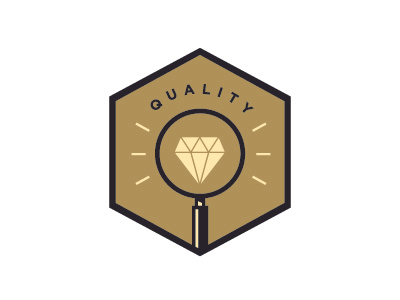 Quality badge branding crest illustration ststem