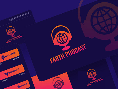 Earth podcast Logo mark - Podcast logo design abstract logo branding branding design clean logo dribble graphic design icon logo logo design logo designer logo idea logo inspiration logo maker logo mark logo trends 2021 logos logotype minimalist logo modern logo monogram logo