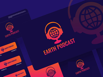 Earth podcast Logo mark - Podcast logo design