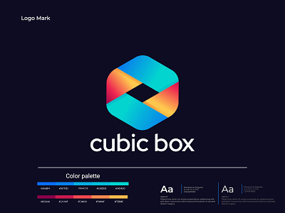 Cubic box Modern logo mark - Polygon Logo design