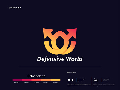 Defensive World Logo Concept - War Modern Logo Mark
