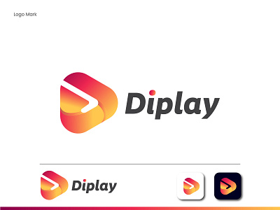 D+ Play logo design - D logo - play logo mark